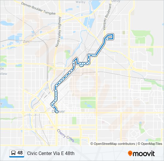 Mapa de 48 de autobús