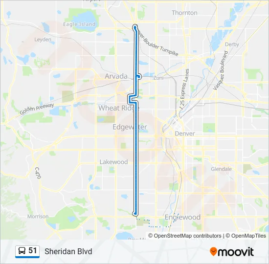 51 Bus Line Map