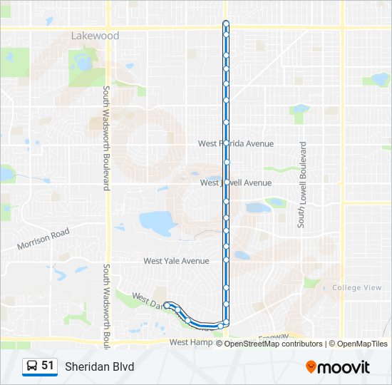 51 bus Line Map