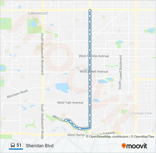 51 Bus Line Map