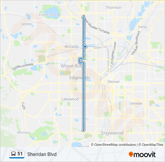 51 bus Line Map