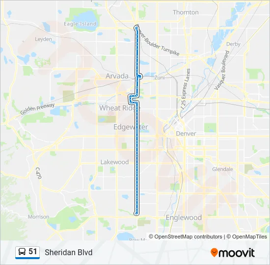 51 Bus Line Map