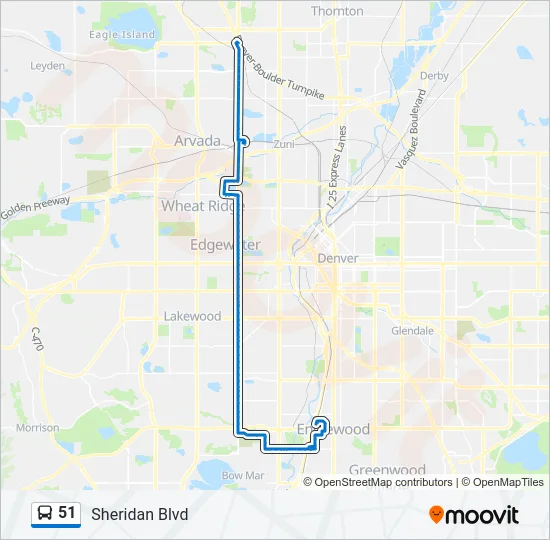 51 Bus Line Map