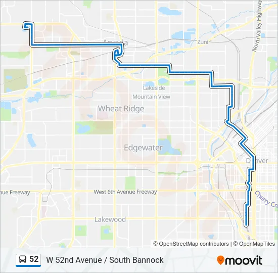 52 Bus Line Map