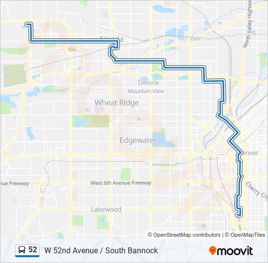52 Route: Schedules, Stops & Maps - Ward & 64th Via W 50th Ave (Updated)