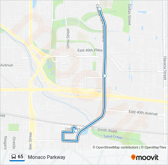 65 Bus Line Map