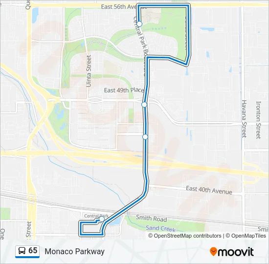65 Bus Line Map