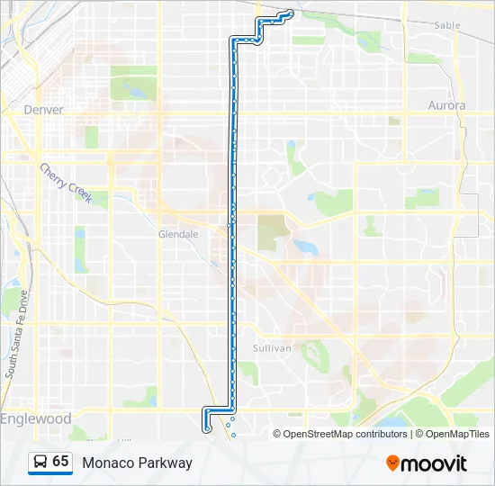 65 Bus Line Map