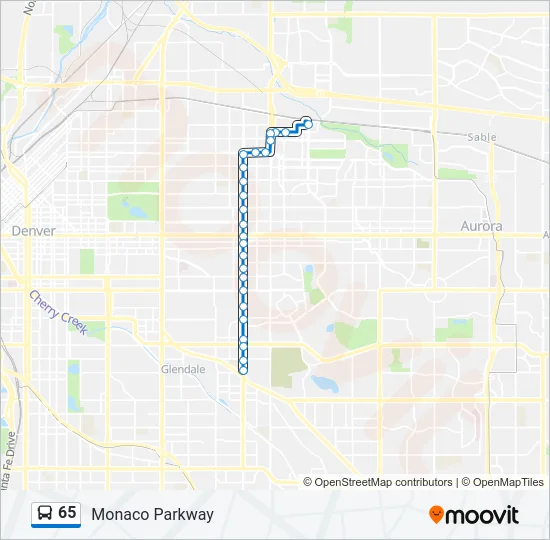 65 Bus Line Map