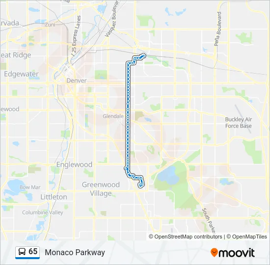 65 Bus Line Map