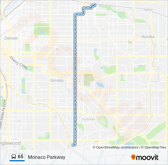 65 Bus Line Map