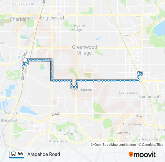 66 Bus Line Map