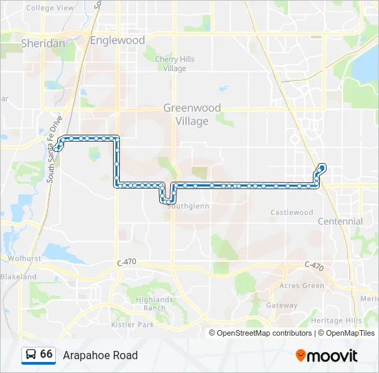 66 Bus Line Map