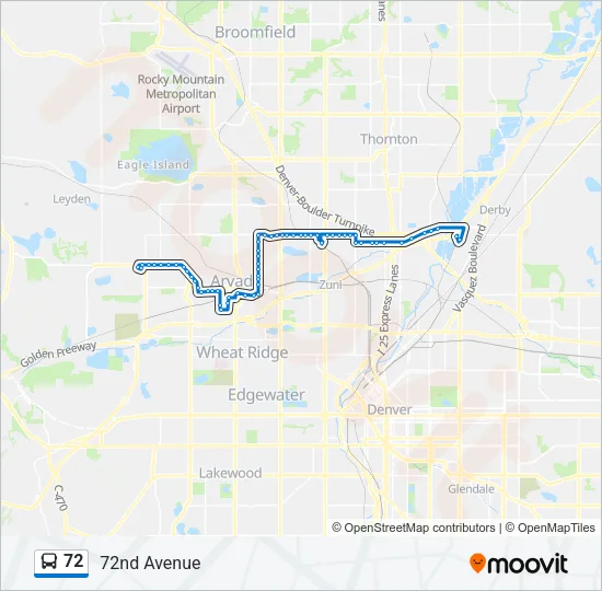 72 Bus Line Map