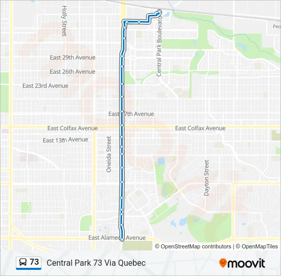 73 Bus Line Map