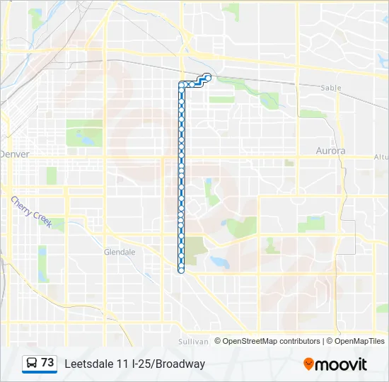 73 Bus Line Map