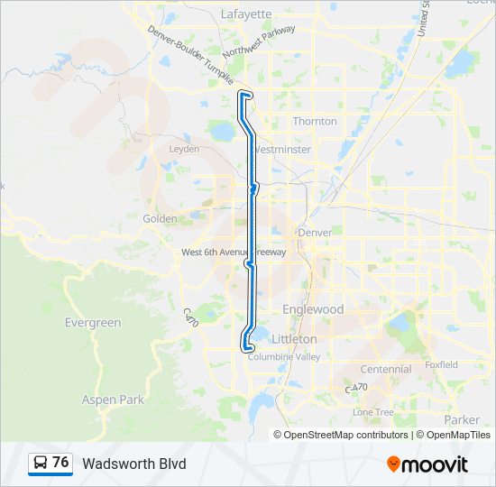 76 bus Line Map