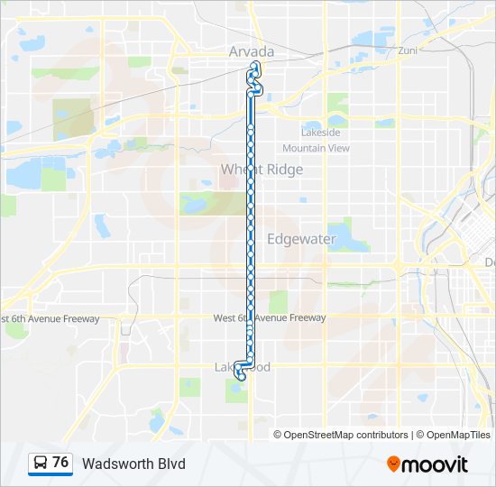 76 bus Line Map