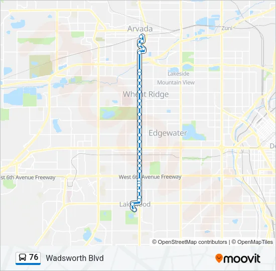 76 Bus Line Map