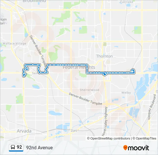 92 Bus Line Map
