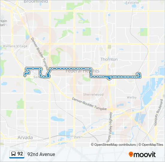 92 Bus Line Map
