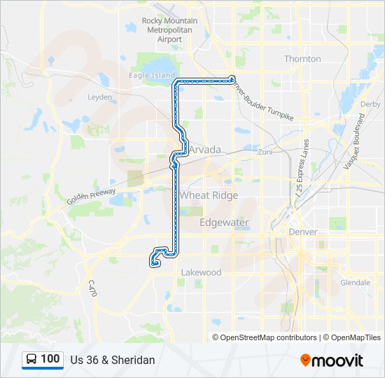 100 Bus Line Map