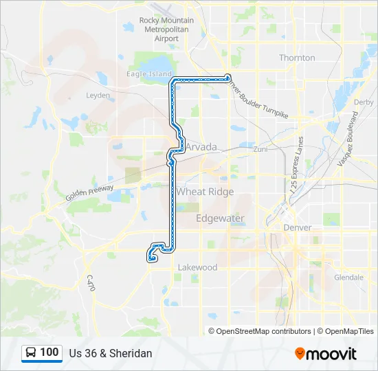 100 Bus Line Map