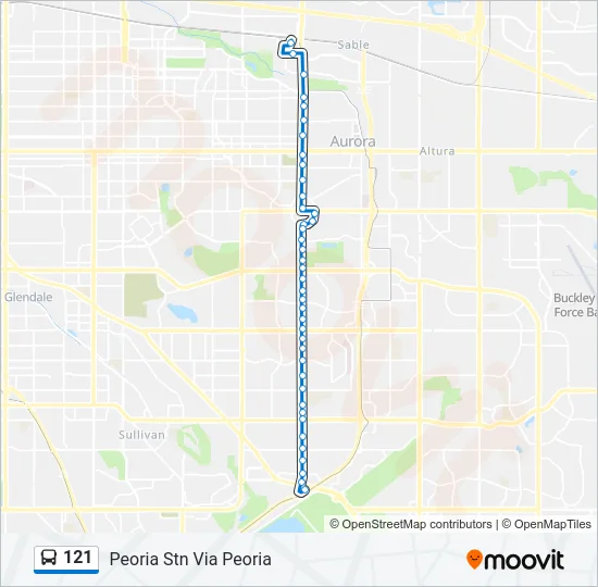 121 Bus Line Map