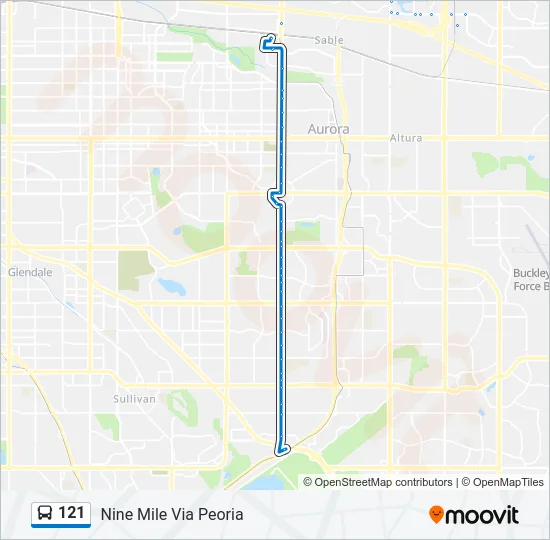 121 Bus Line Map