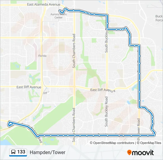 133 Bus Line Map