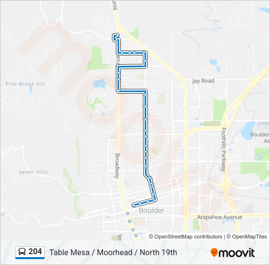 204 Bus Line Map
