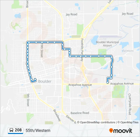208 Bus Line Map