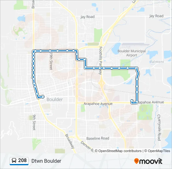 208 Bus Line Map