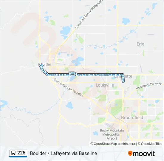 225 Bus Line Map