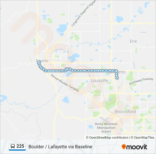 225 Bus Line Map