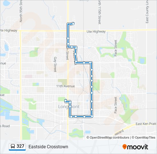 327 bus Line Map