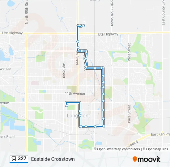 327 Bus Line Map
