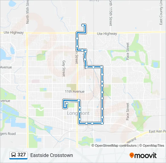 327 Bus Line Map