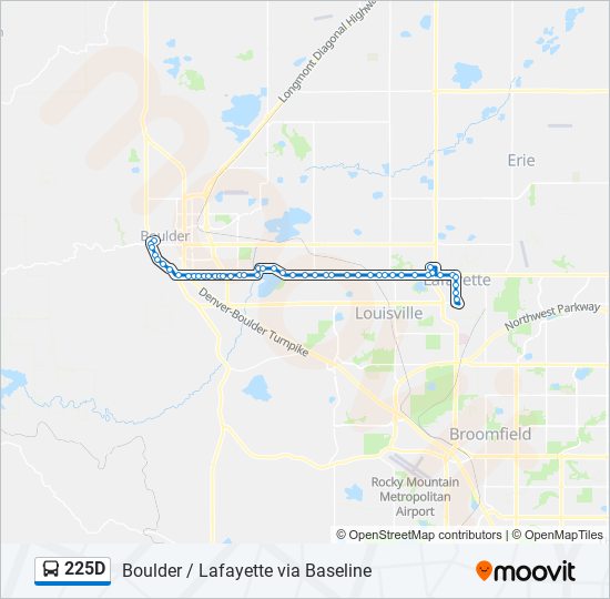 225D bus Line Map