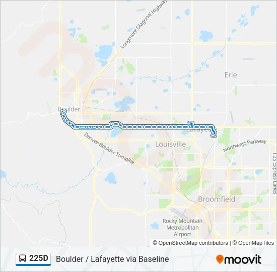 225D Bus Line Map