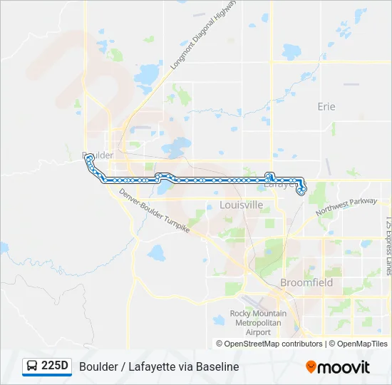 225D Bus Line Map