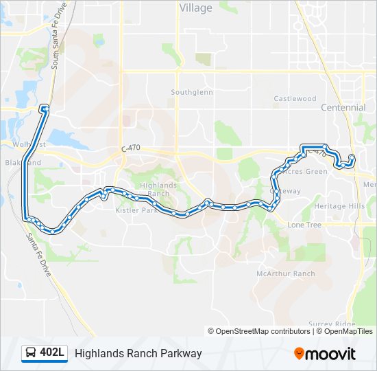 402L bus Line Map