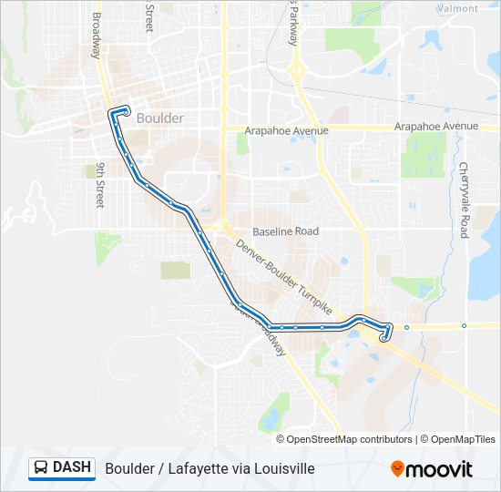 DASH Bus Line Map