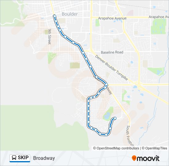 skip Route: Schedules, Stops & Maps - Dtwn Boulder (Updated)