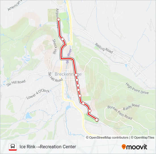 REC CENTER EXPRESS Bus Line Map