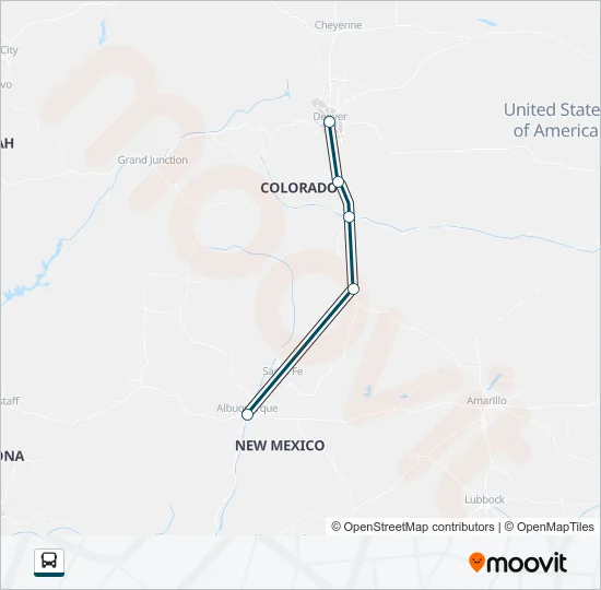 GREYHOUND US1140D Bus Line Map