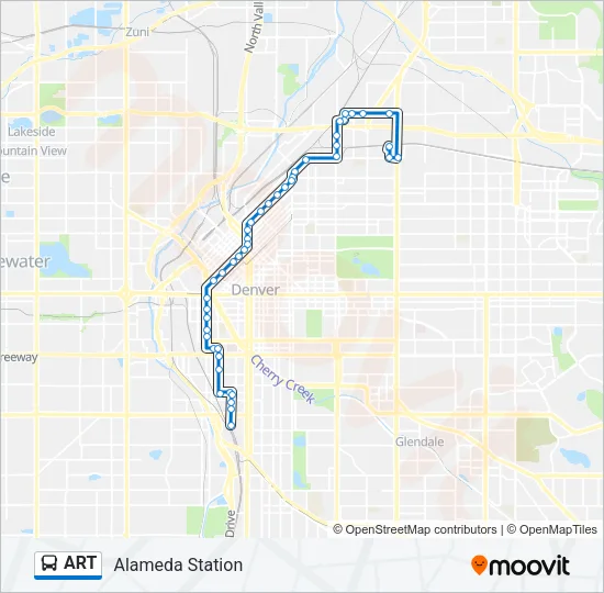 ART Bus Line Map