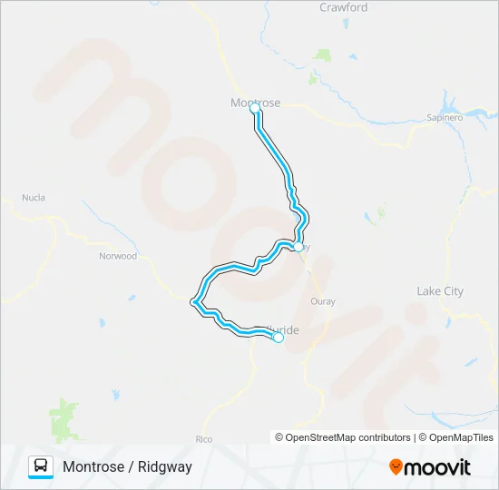 MONTROSE / RIDGWAY Bus Line Map