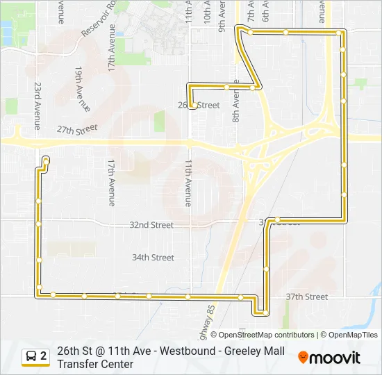 2 Bus Line Map