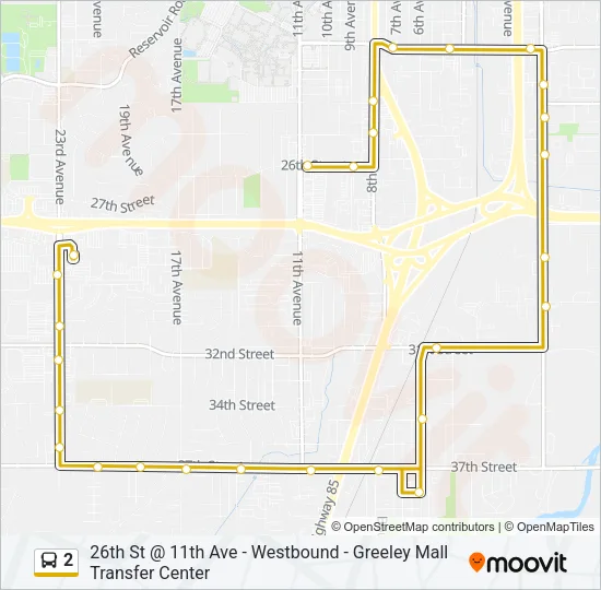 2 Bus Line Map